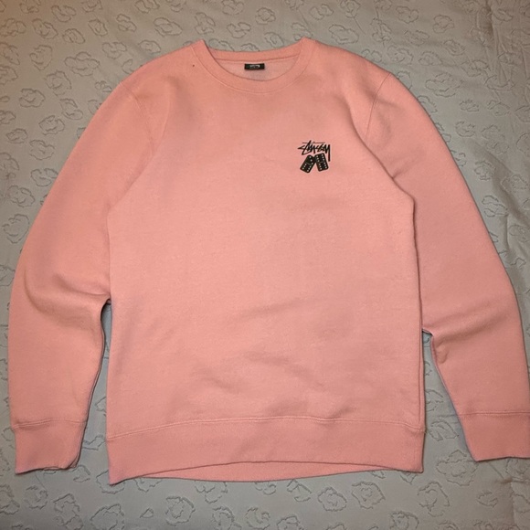 Stüssy Dominos Sweatshirt Pink – Authentic Streetwear, Used Condition - Picture 2 of 4